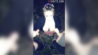 British Snapchat Slut Amelia Skye Deep Throats BF and Friend