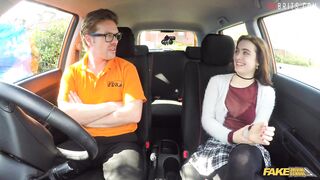 Naughty British Teen Lola Rae Deep Throats Her Driving Instructor