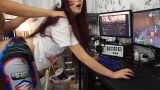 Miss Banana Gamer Girl D.Va Creampie Porn Video