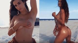 Natalie Roush Nude Topless Bikini Beach Video