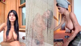Mia Khalifa Balcony Bathing Onlyfans Video Leaked